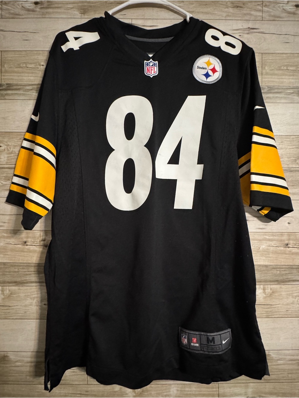Antonio Brown Signed Nike Steelers #84 Black Jersey with Yellow Accents